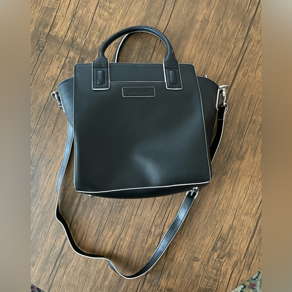 Medium Black Leather Vera Bradley purse